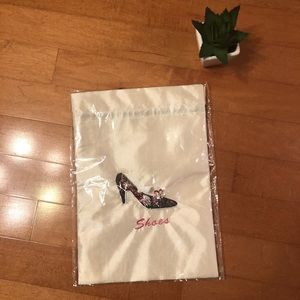 Satin Drawstring Shoe Travel Bag